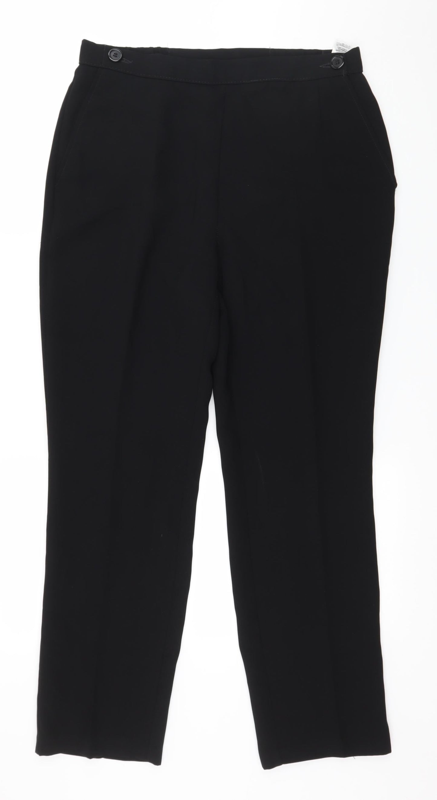 Womens UK Size 12 Marks and Spencer Regular Fit  Black Trousers