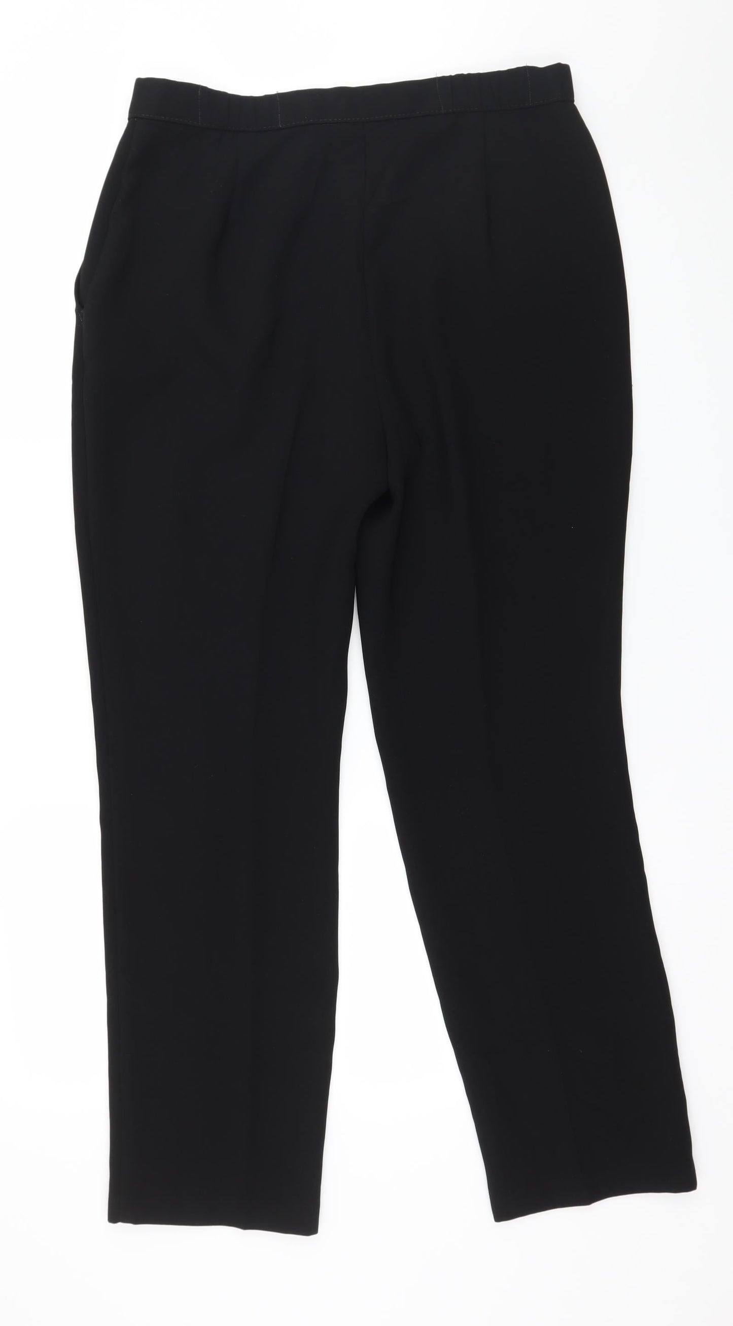 Womens UK Size 12 Marks and Spencer Regular Fit  Black Trousers