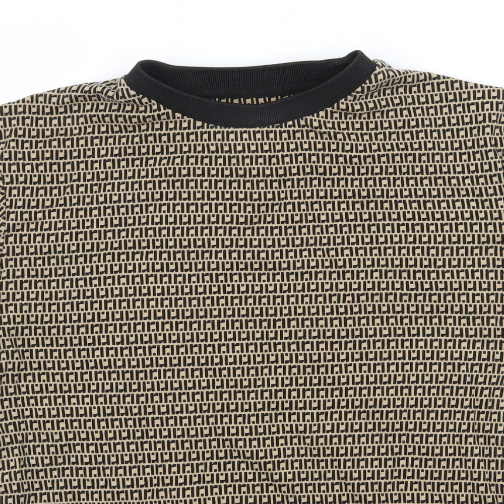 Womens UK Size XS River Island Brown Basic T-Shirt