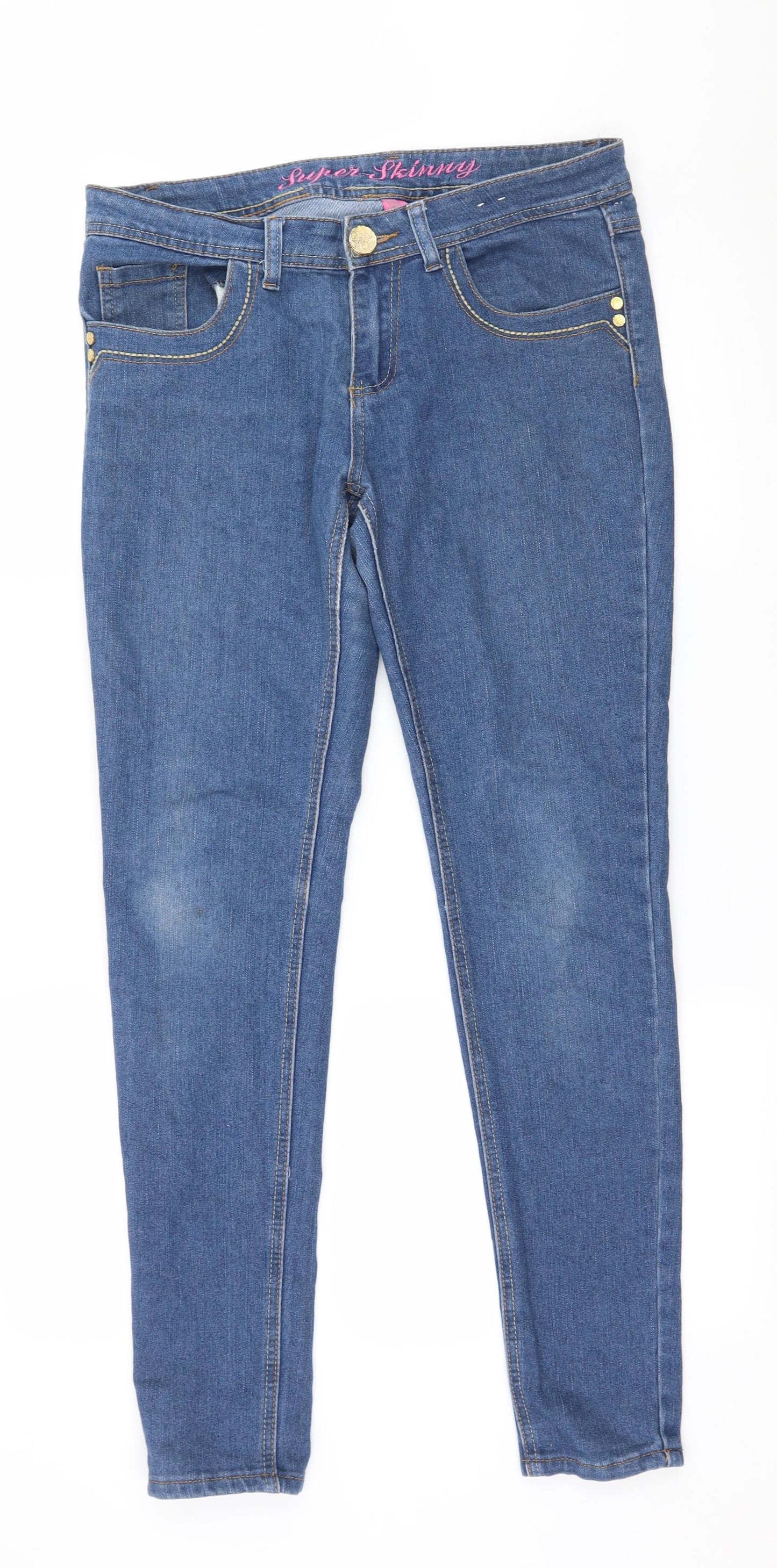 Denim & Co. Womens Blue  Denim Skinny Jeans Size 10 L30 in