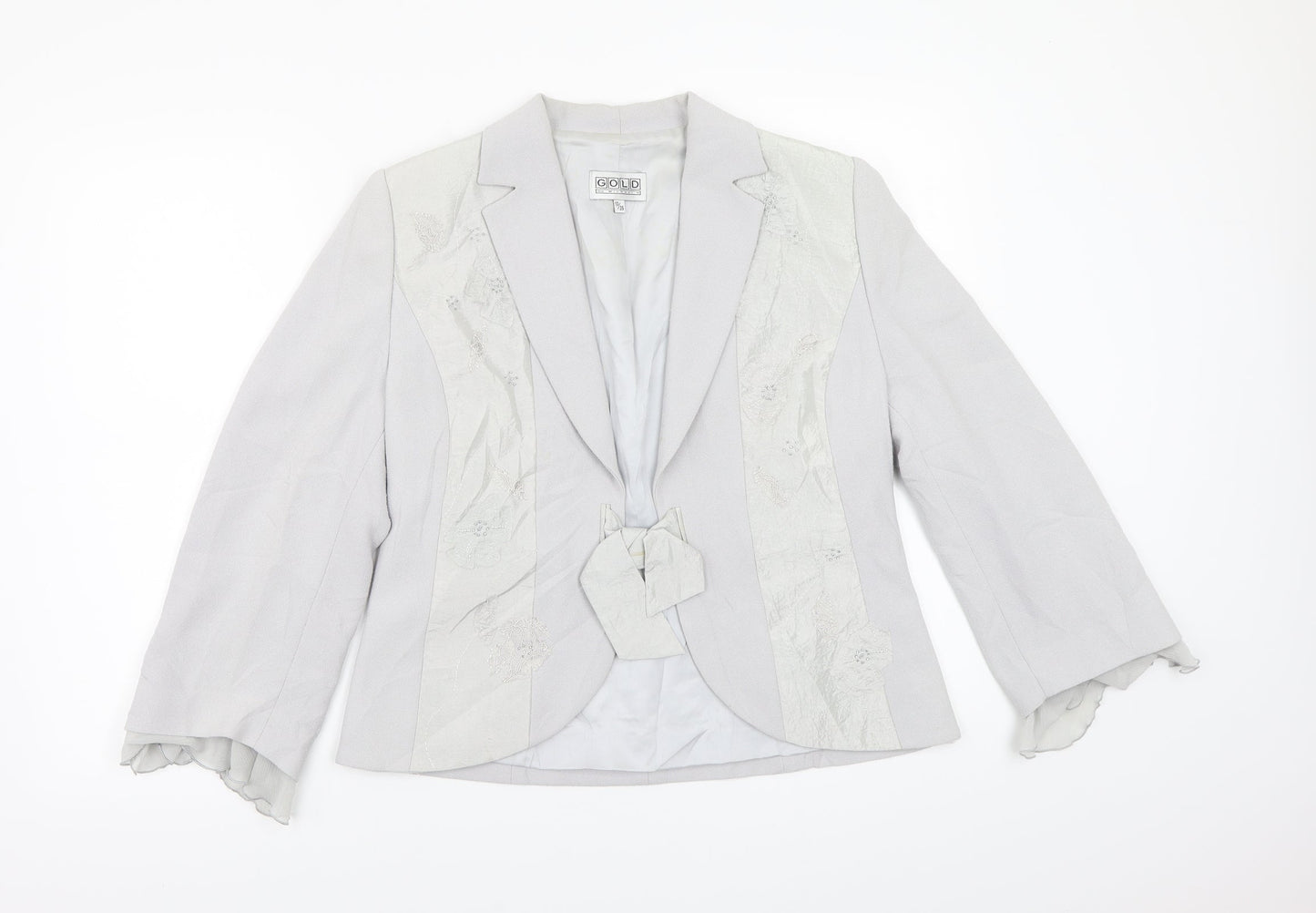 Womens UK Size 10 Gold Grey Jacket