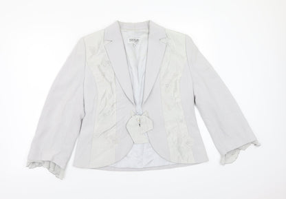 Womens UK Size 10 Gold Grey Jacket