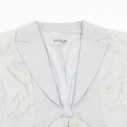 Womens UK Size 10 Gold Grey Jacket