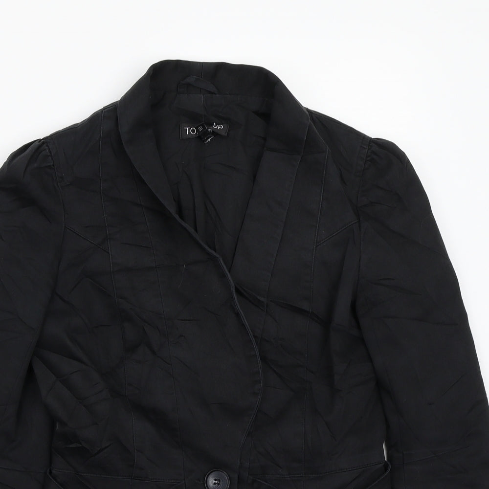 Womens UK Size 10 Topshop Black Jacket