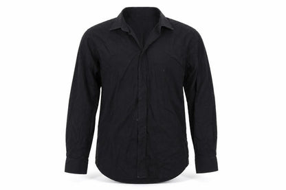 Mens UK Size 16 Milan Black  Button-Up Long Sleeve Casual Shirt