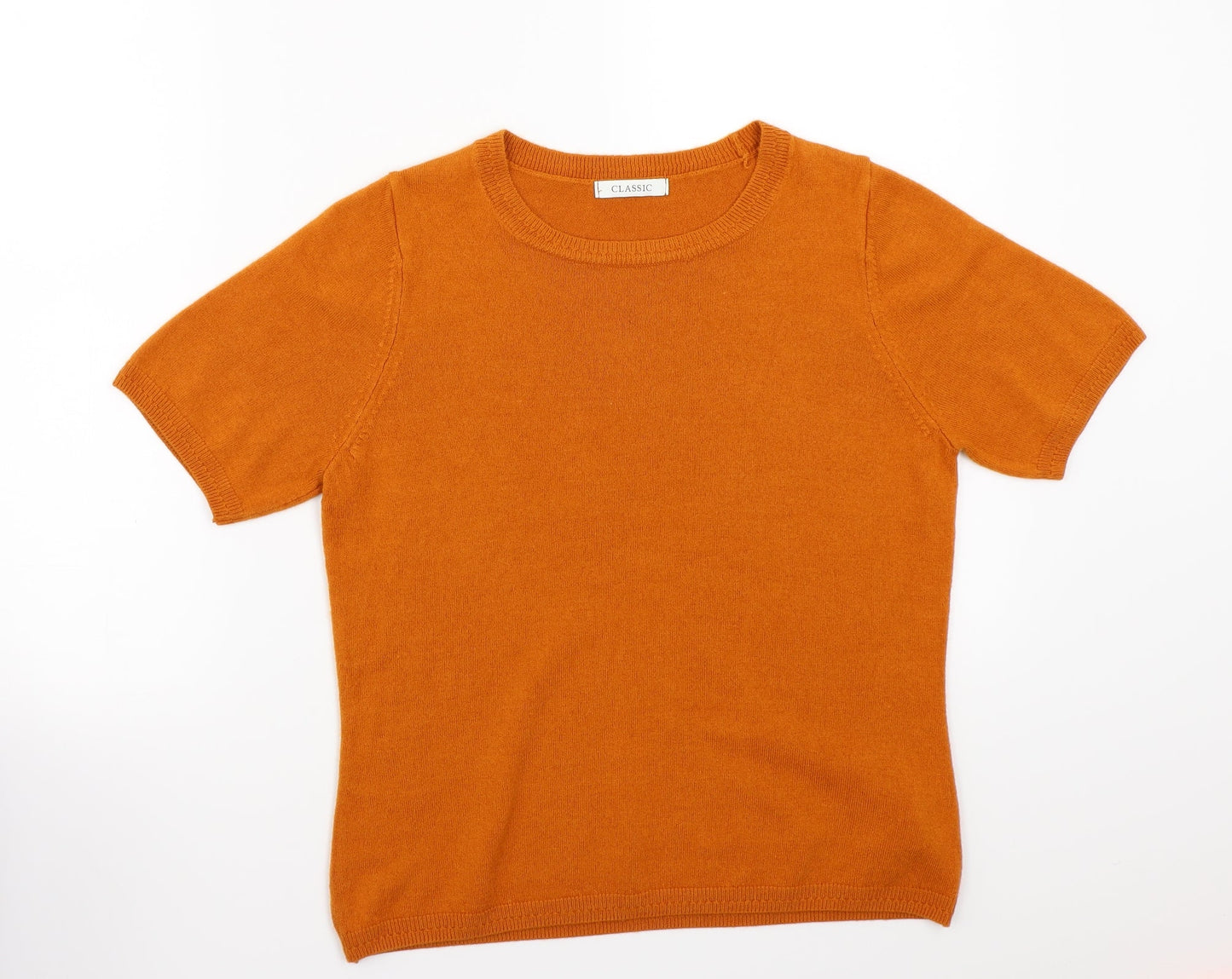 Classics Womens Orange   Basic T-Shirt Size 10