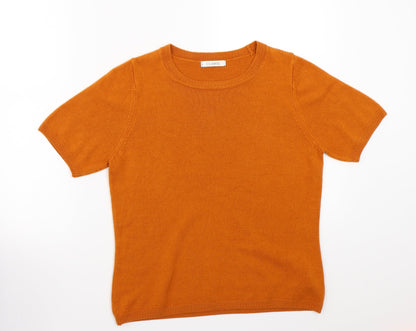 Classics Womens Orange   Basic T-Shirt Size 10