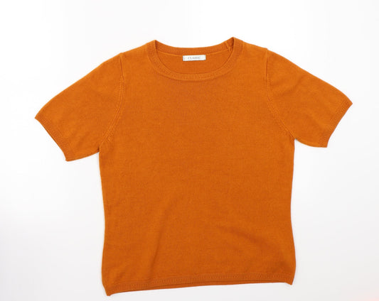 Classics Womens Orange   Basic T-Shirt Size 10