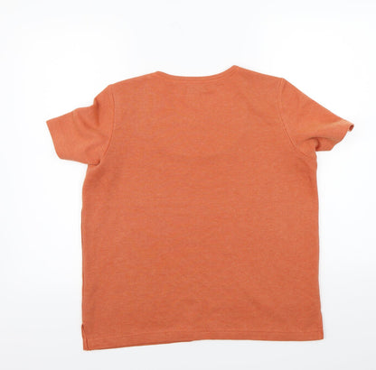 Womens UK Size S BM Orange Basic T-Shirt