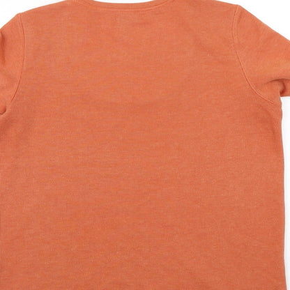 Womens UK Size S BM Orange Basic T-Shirt