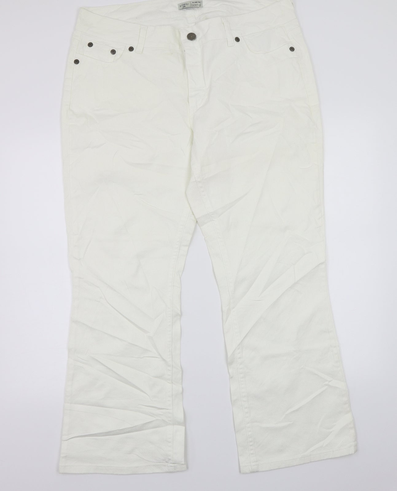 Raiders Womens White   Straight Jeans Size 18 L28 in