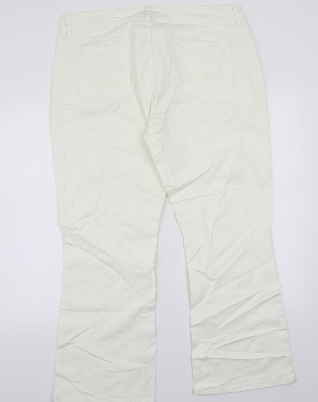 Raiders Womens White   Straight Jeans Size 18 L28 in