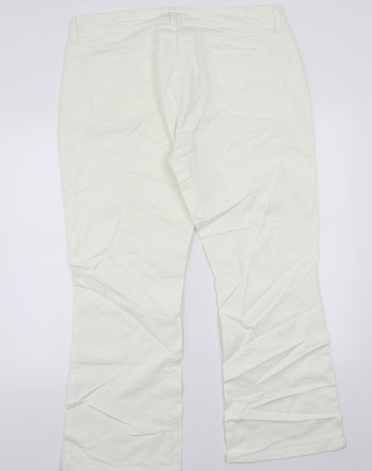 Raiders Womens White   Straight Jeans Size 18 L28 in
