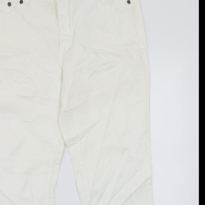 Raiders Womens White   Straight Jeans Size 18 L28 in