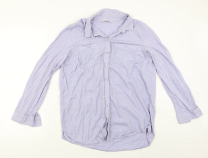 George  Womens Blue   Basic Button-Up Size 16