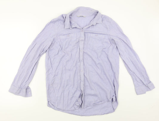 George  Womens Blue   Basic Button-Up Size 16