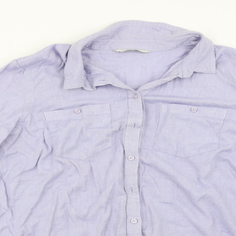 George  Womens Blue   Basic Button-Up Size 16