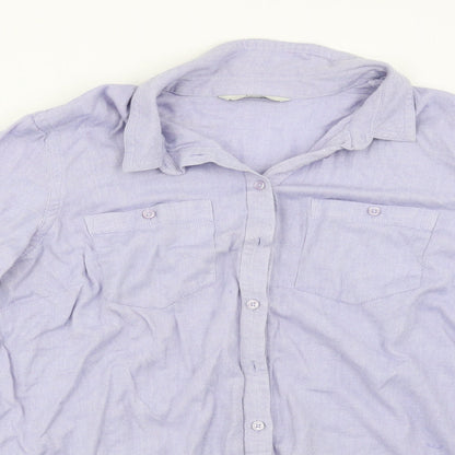 George  Womens Blue   Basic Button-Up Size 16