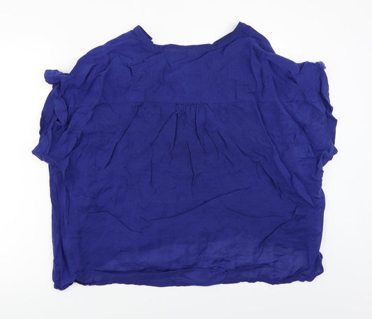 Womens UK Size 18 Dorothy Perkins Blue Basic Blouse