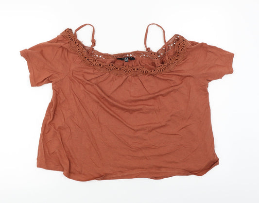 New Look  Womens Brown   Basic Blouse Size 14