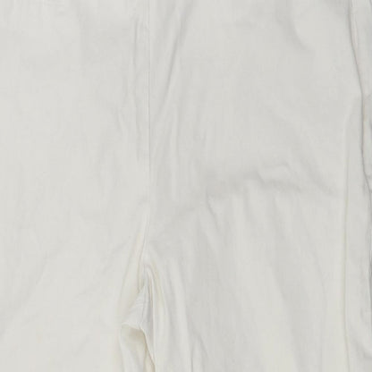 Womens UK Size 32 in Preworn Regular Fit Cropped White Trousers