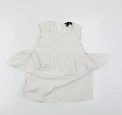 Womens UK Size 12 Atmosphere White Basic Blouse