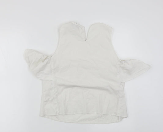 Womens UK Size 12 Atmosphere White Basic Blouse