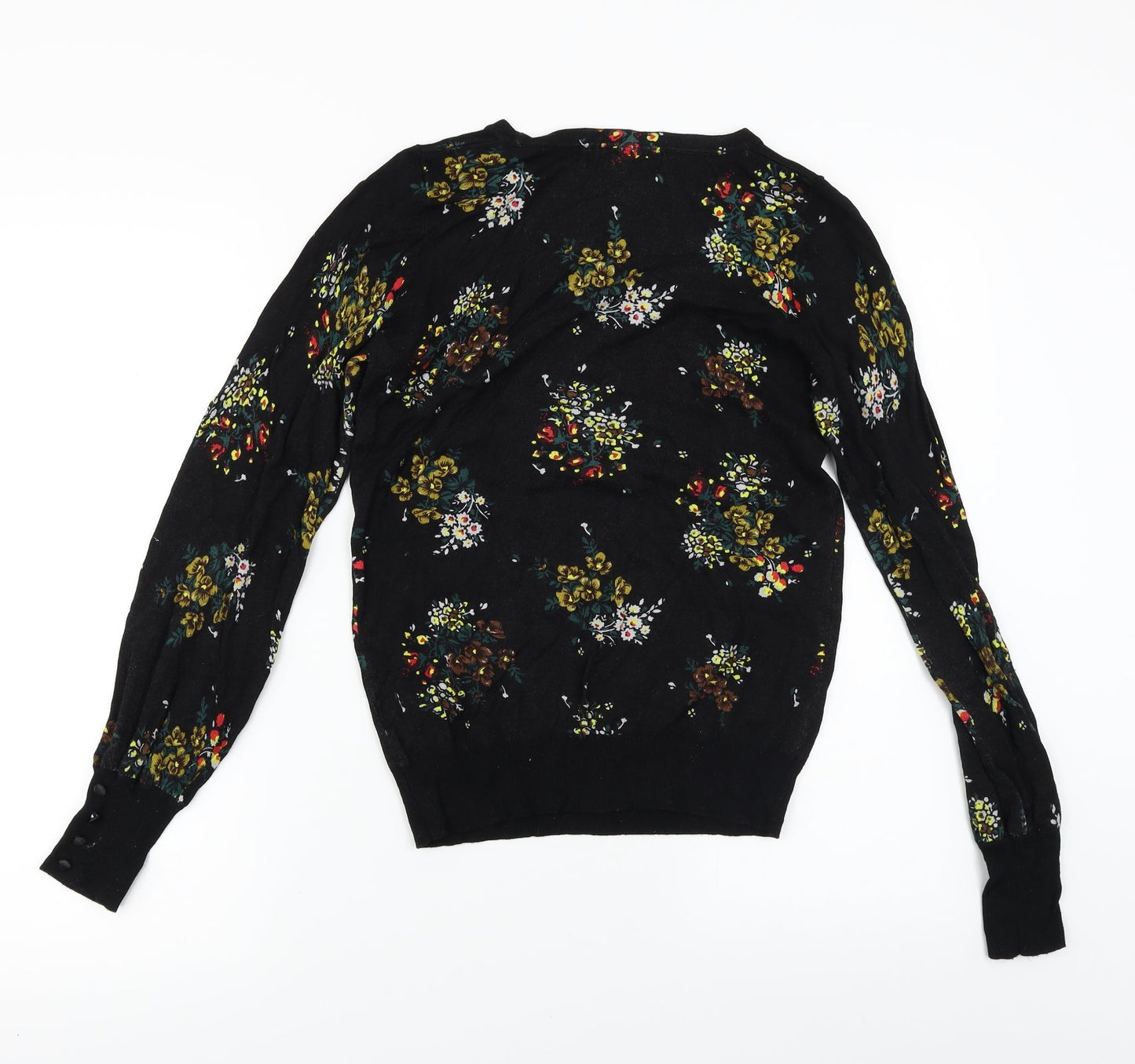 NEXT  Womens Black Floral  Pullover Jumper Size 6