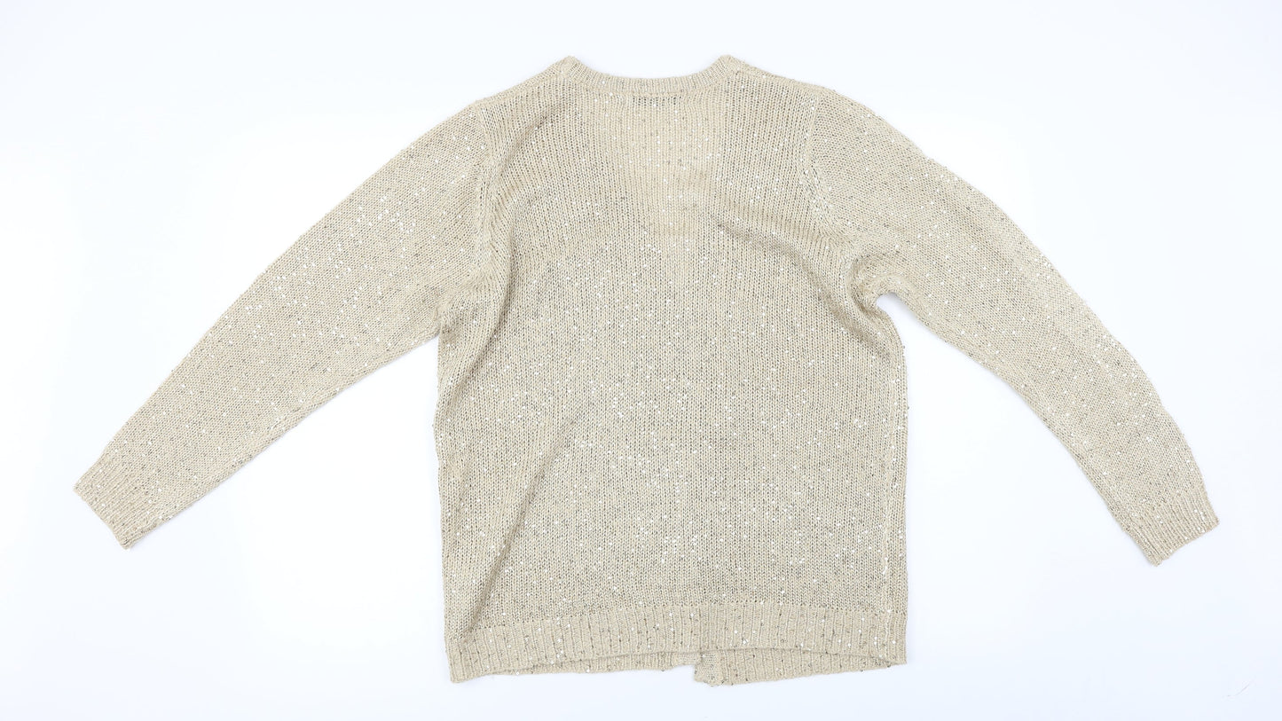 hle Womens Beige   Cardigan Jumper Size M
