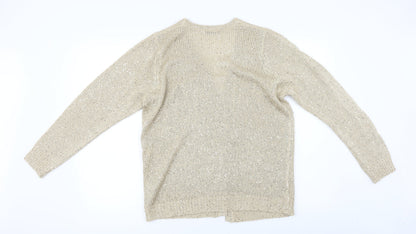 hle Womens Beige   Cardigan Jumper Size M