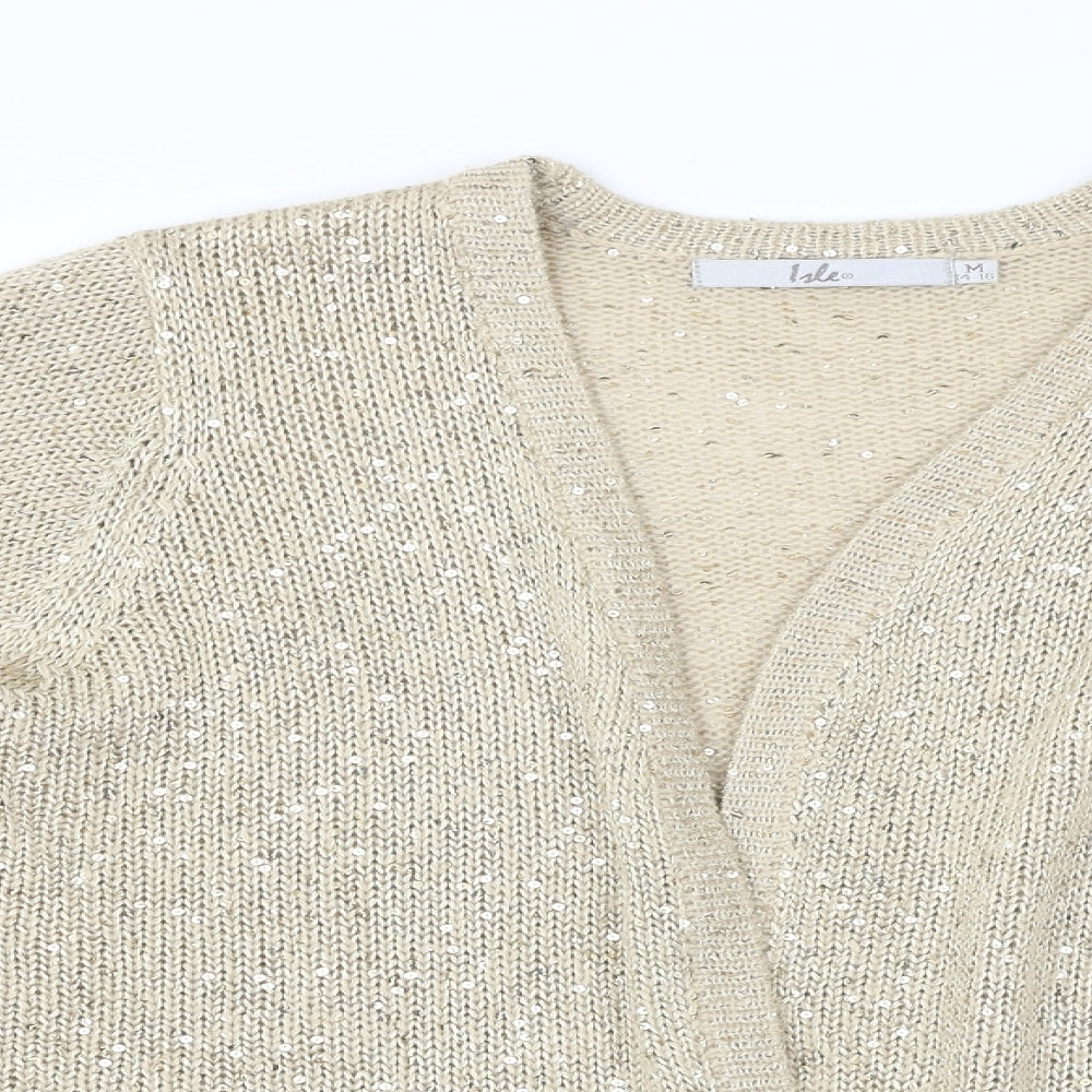 hle Womens Beige   Cardigan Jumper Size M