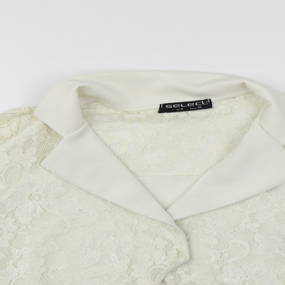 Select  Womens White   Full Zip Jumper Size 8