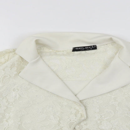 Select  Womens White   Full Zip Jumper Size 8