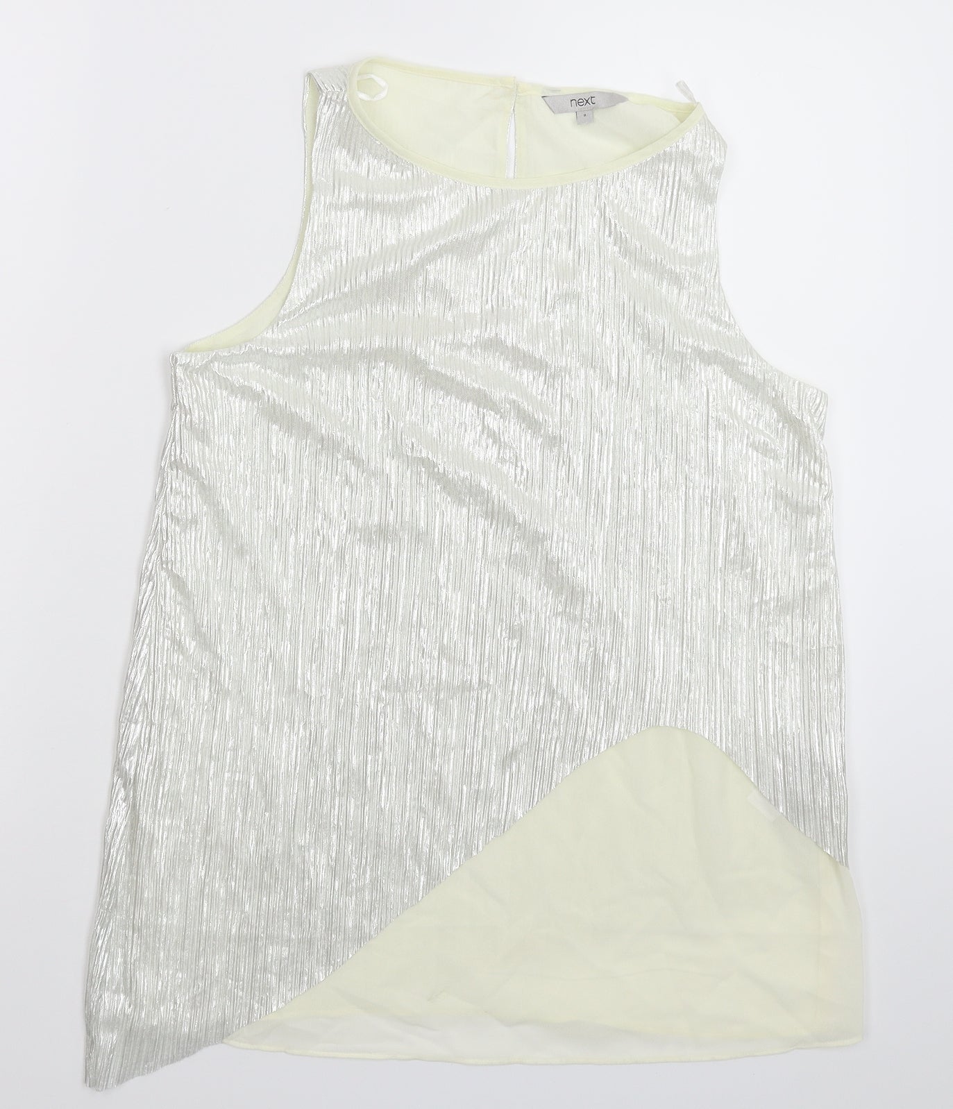 Womens UK Size 8 NEXT Silver Basic Tank