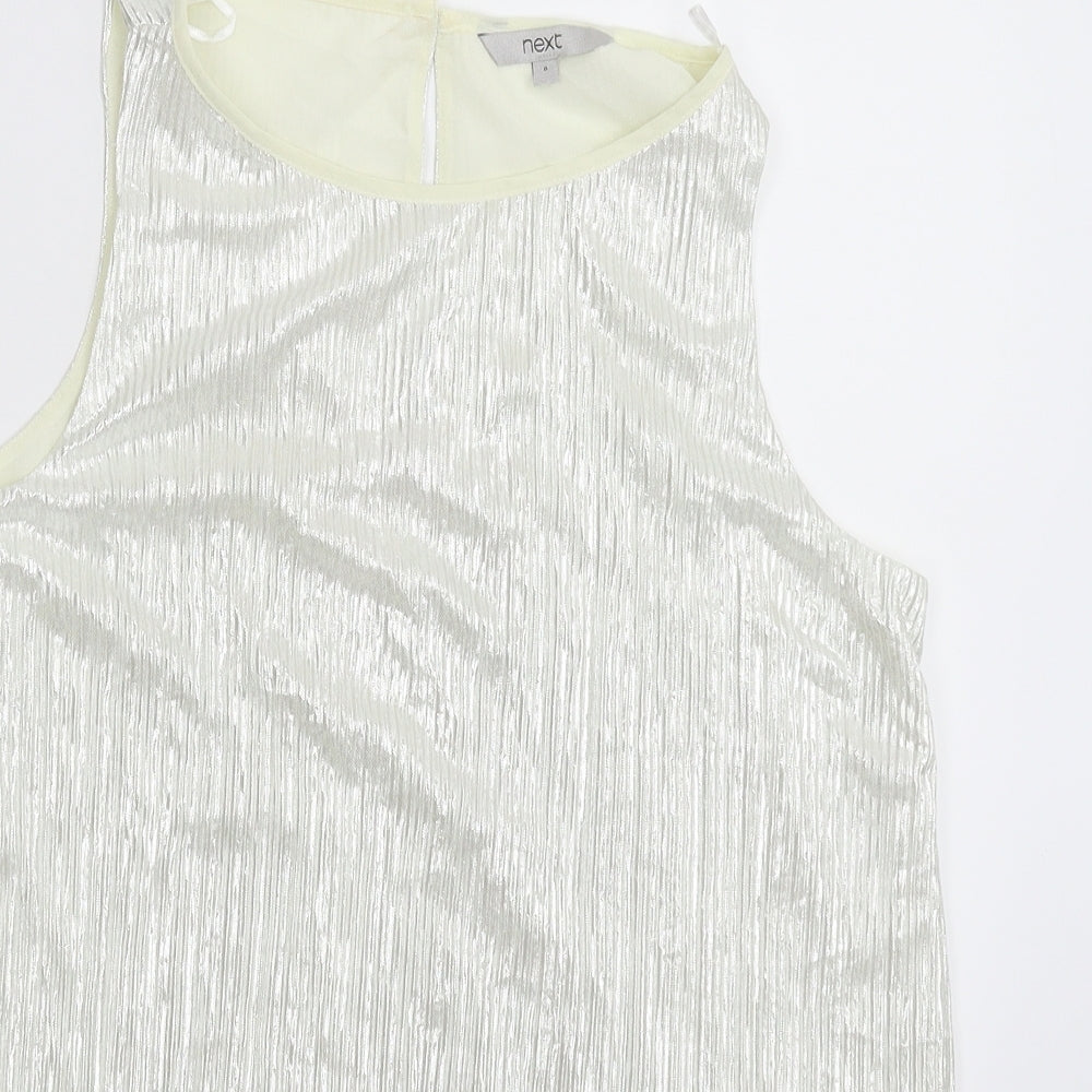 Womens UK Size 8 NEXT Silver Basic Tank