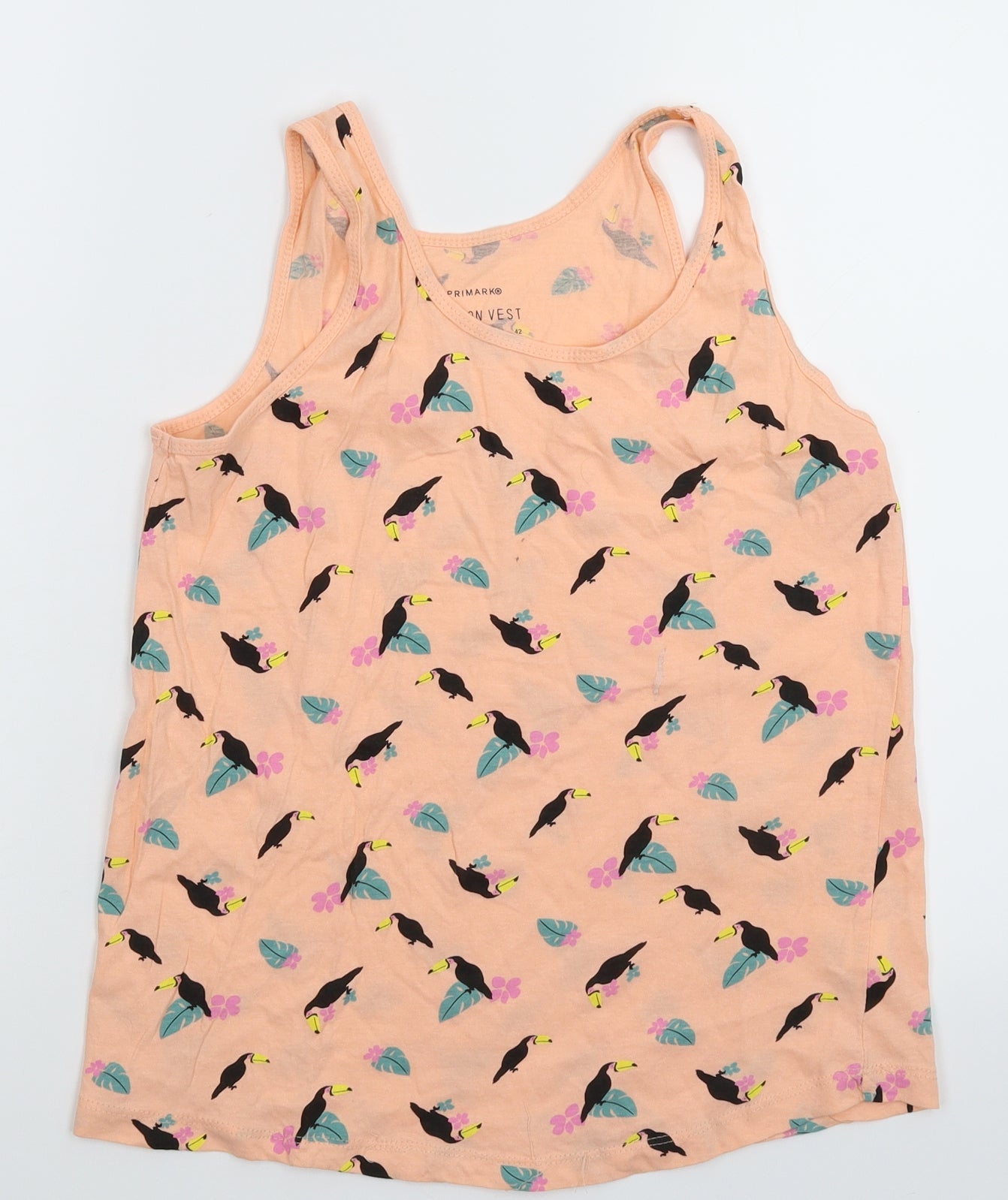 Primark Womens Orange   Basic Tank Size 10