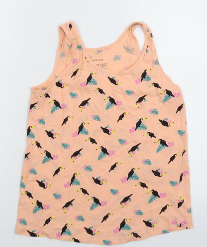 Primark Womens Orange   Basic Tank Size 10