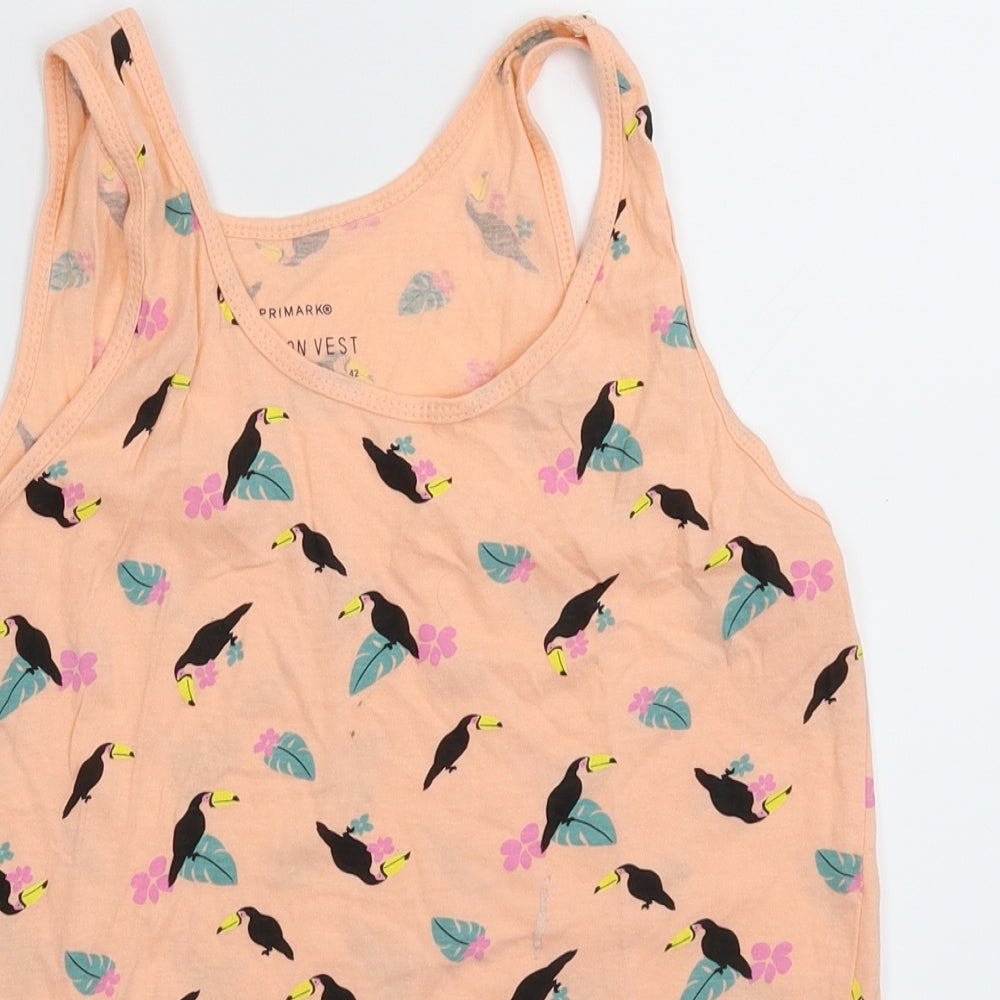 Primark Womens Orange   Basic Tank Size 10