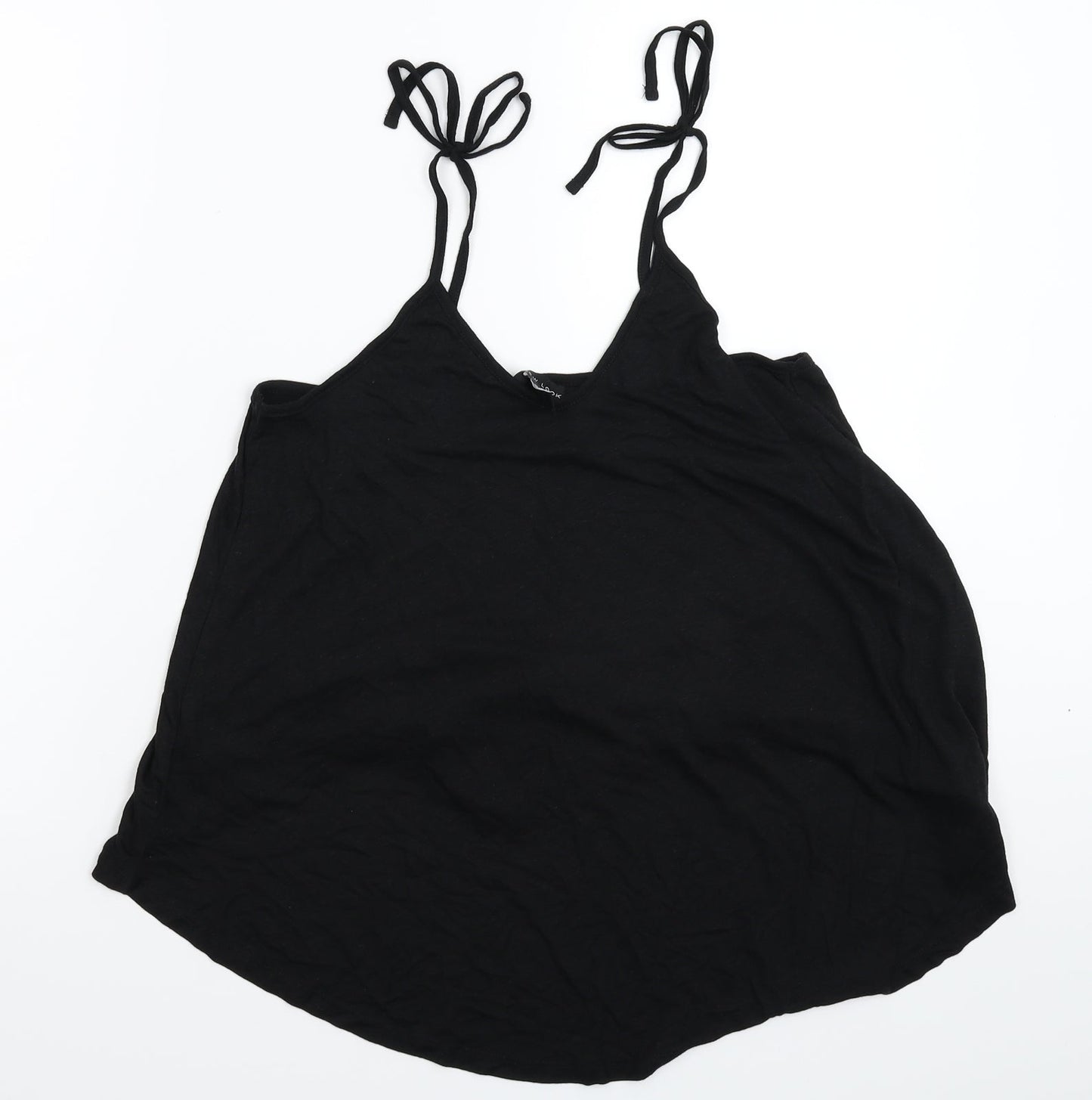 Womens UK Size 10 New Look Black Basic Tank
