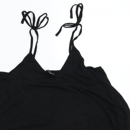 Womens UK Size 10 New Look Black Basic Tank