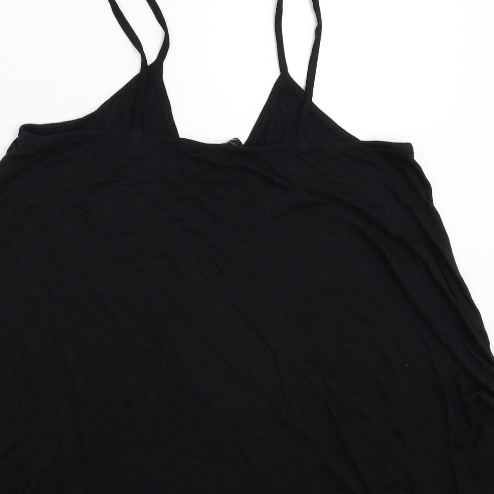 Womens UK Size 10 New Look Black Basic Tank