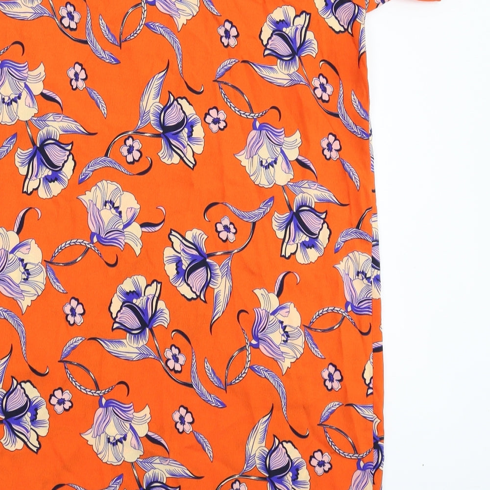 Pep&Co Womens Orange Floral  Mini  Size 8