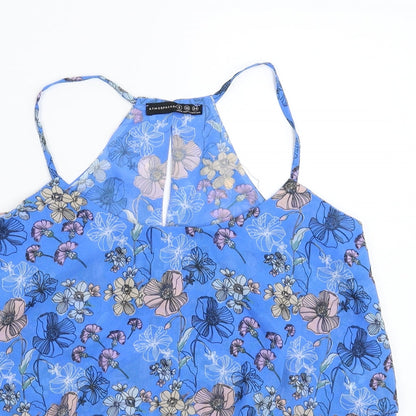 Womens UK Size 8 Atmosphere Blue Basic Tank