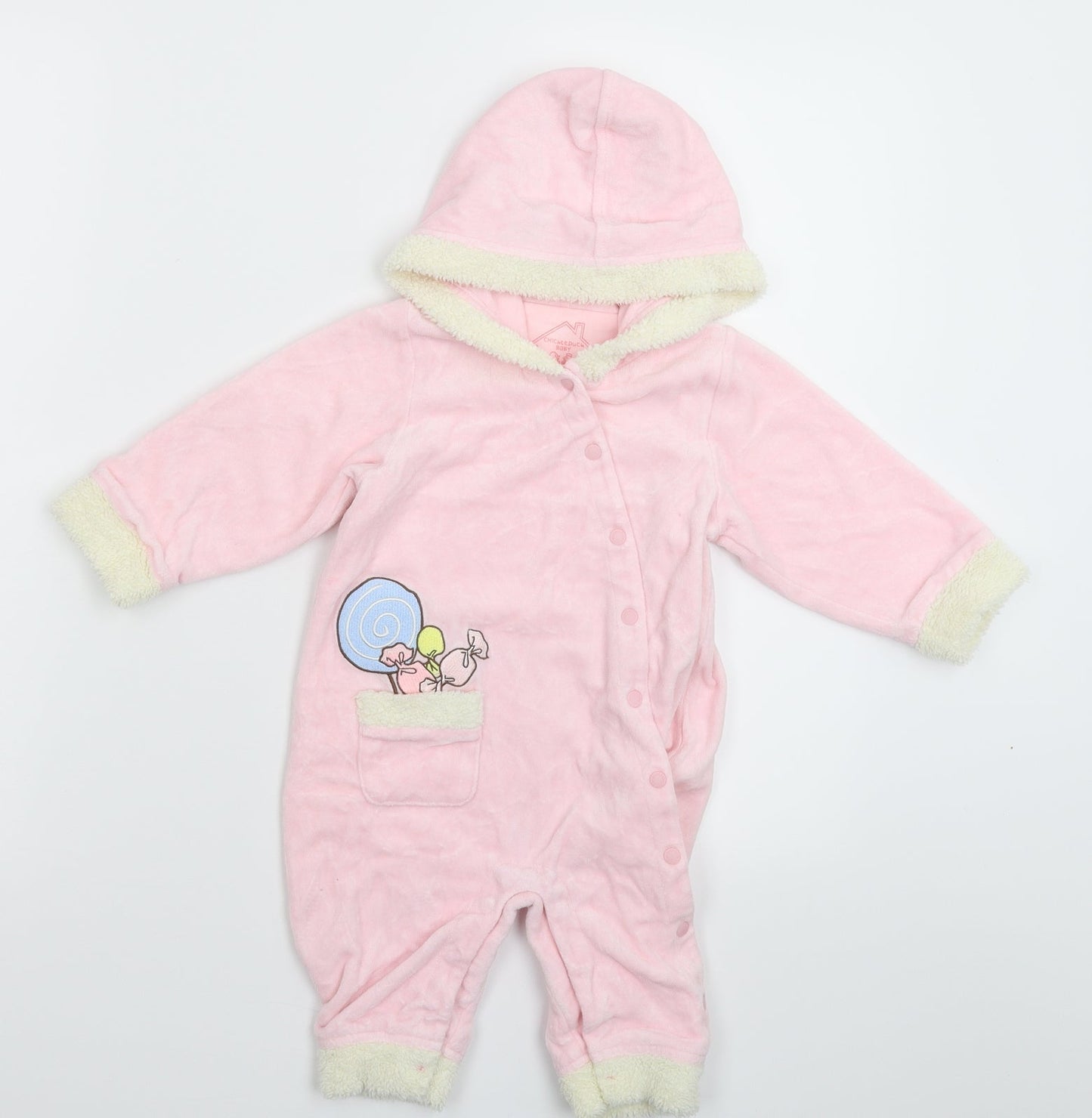 Chickee Duck Girls Pink   Coverall One-Piece Size 12 Months
