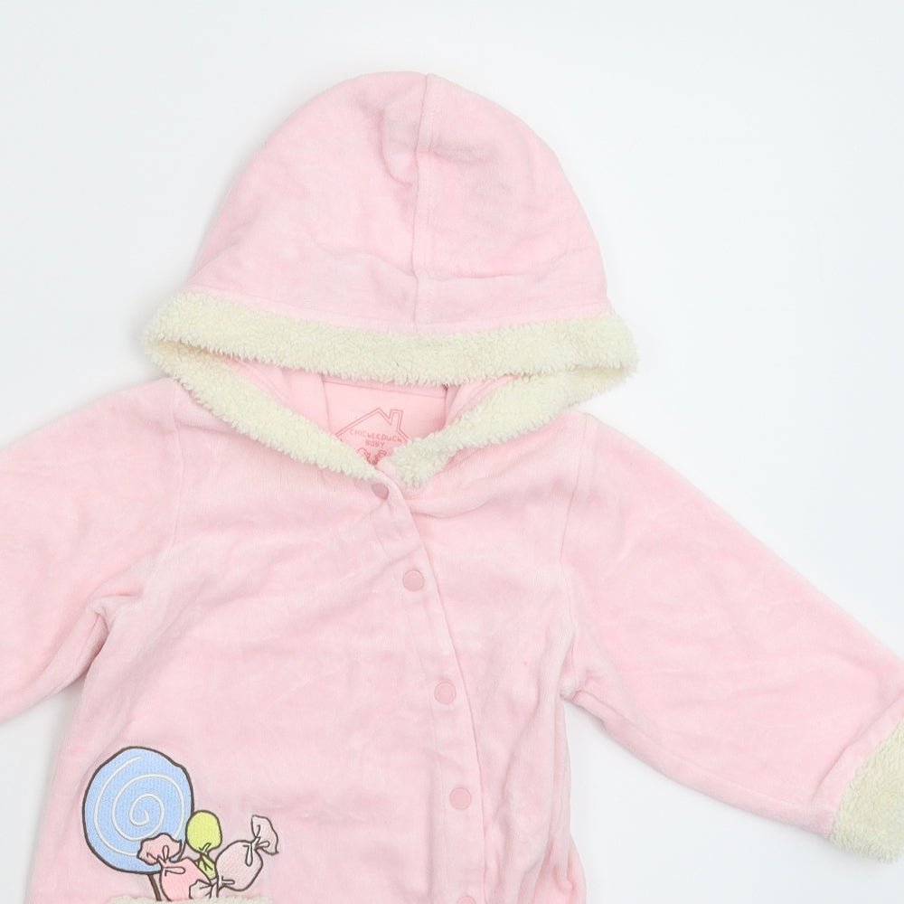 Chickee Duck Girls Pink   Coverall One-Piece Size 12 Months