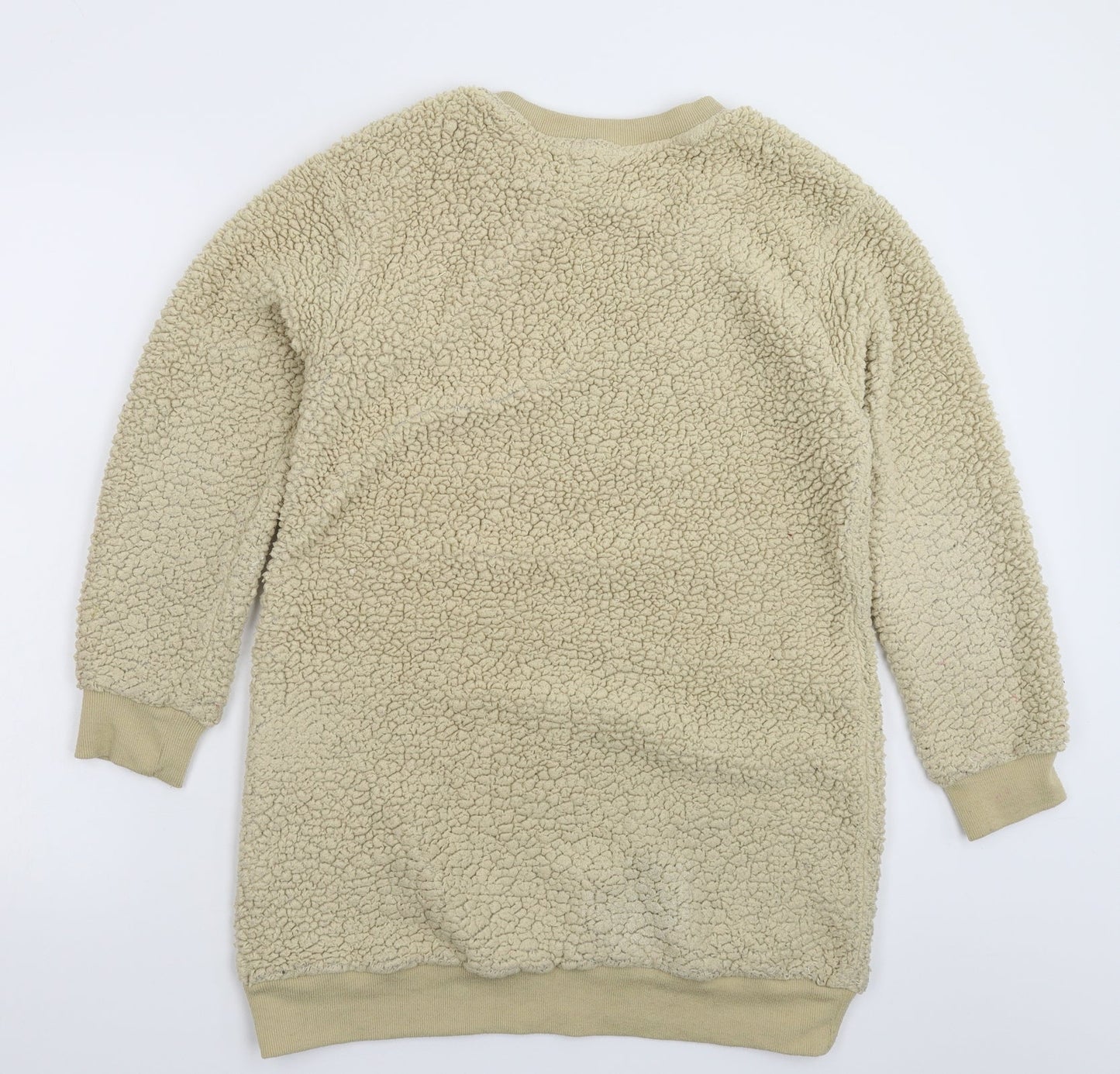 In the Style Womens Beige  Fleece Pullover Sweatshirt Size 8  - Oversized
