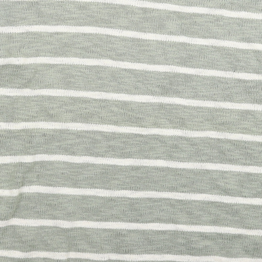 H&M Girls Grey Striped Knit Pullover Jumper Size 14 Years