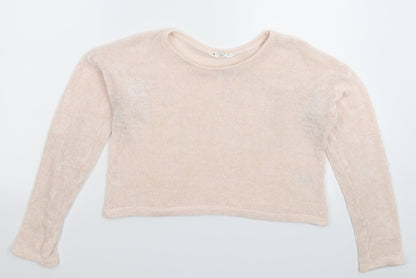 Candy Couture Girls Pink  Knit Pullover Jumper Size 13 Years