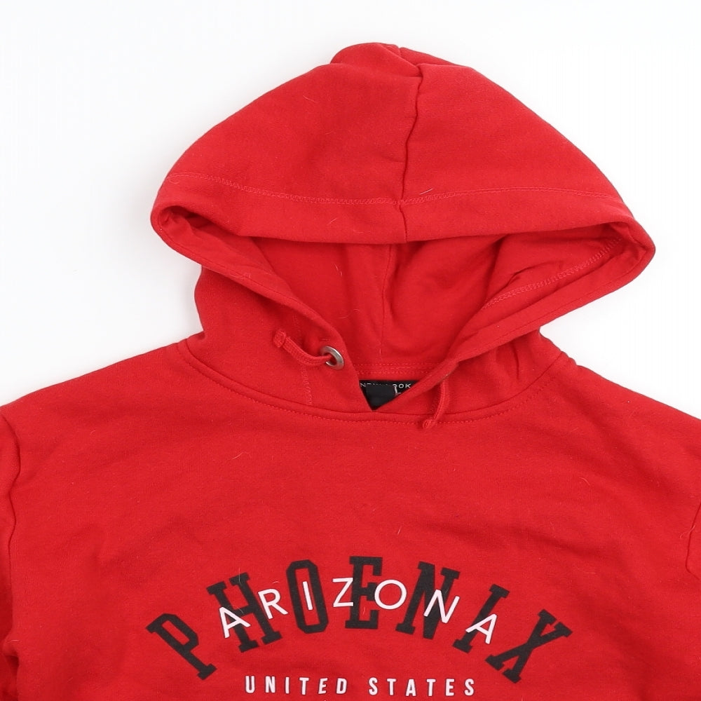 New Look Girls Red   Pullover Hoodie Size 10 Years