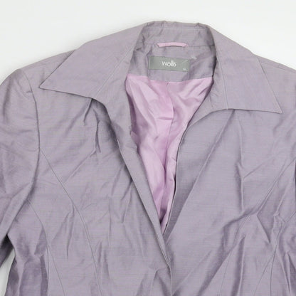 Wallis Womens Purple   Jacket Suit Jacket Size 14